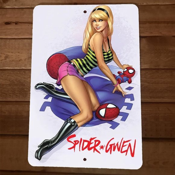 Spider Gwen 8x12‎ Metal Wall Sign Poster Comic Gwendolyn Stacy - Picture 1 of 1